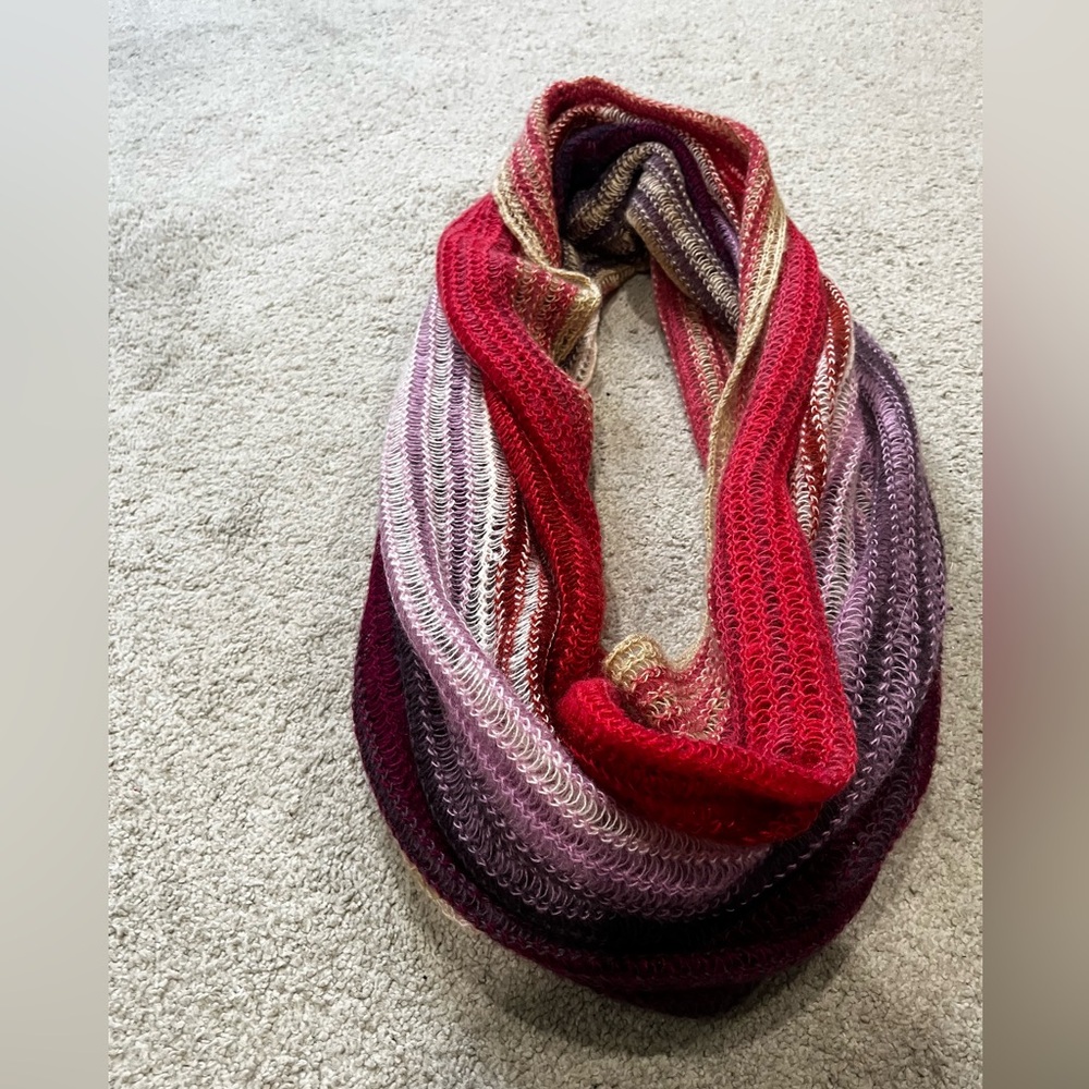 Echo Multicolor Knit Fabric Infinity Scarf - Lightweight, One Size Fits All